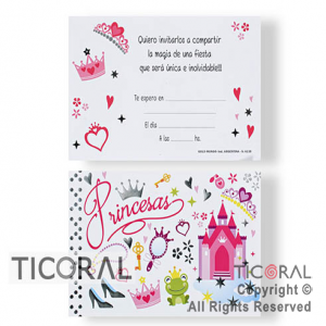 INVITACION TODA OCASION PRINCESA 6 x 10